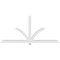 Ekena Millwork Redmond Architectural Grade PVC Gable Bracket, 96"W x 44"H x 4"D x 4"F, 11/12 Pitch GBP096X44X0404RED00 - alternate 2